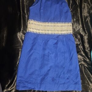 Lilly Pulitzer Royal Blue Dress with Gold Detailing